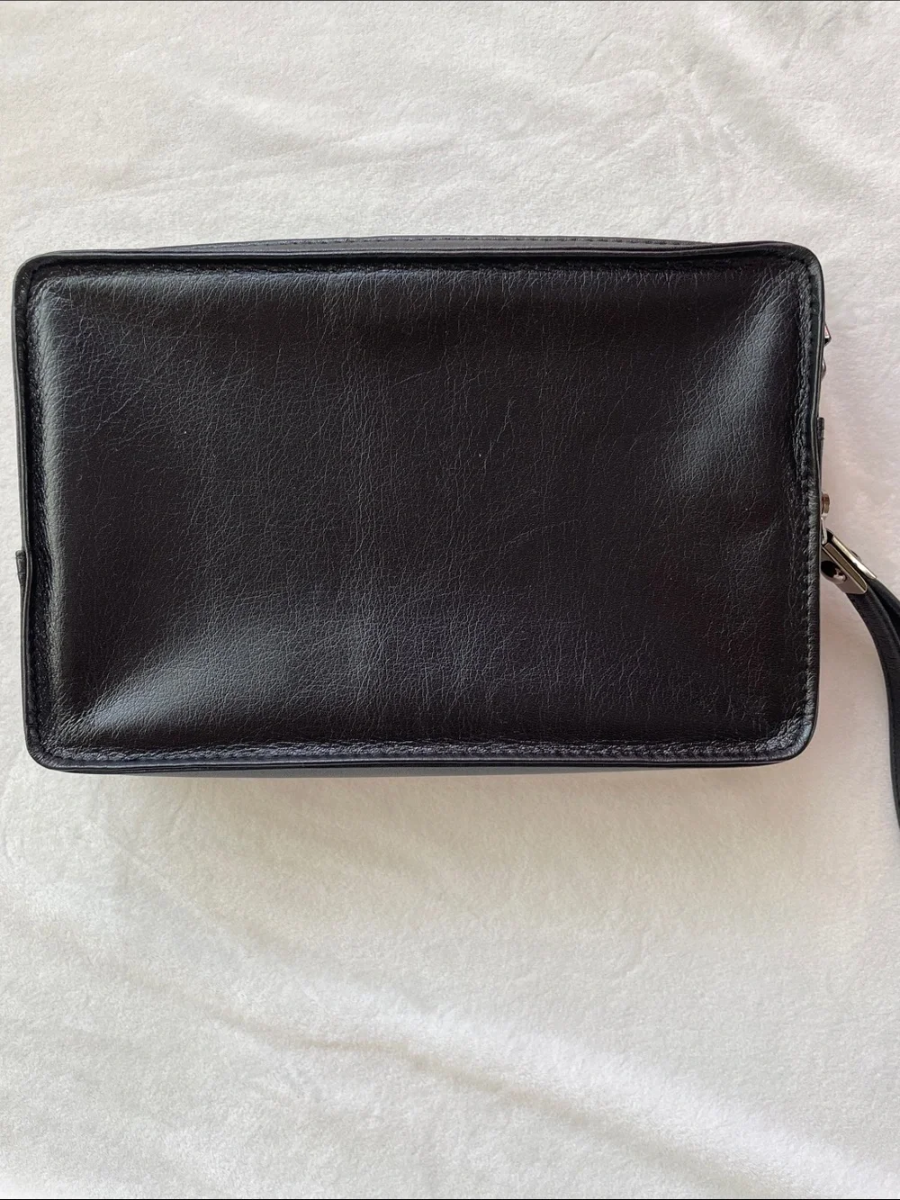 Rare New Vintage Maruem Japan Men's Leather Wristlet Carry All Bag Pouch Wallet